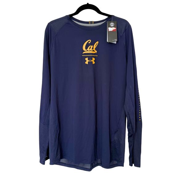 NWT Unisex Official Under Armour UC Berkeley Cal HeatGear Long Sleeve Shirt- XL - Picture 1 of 5